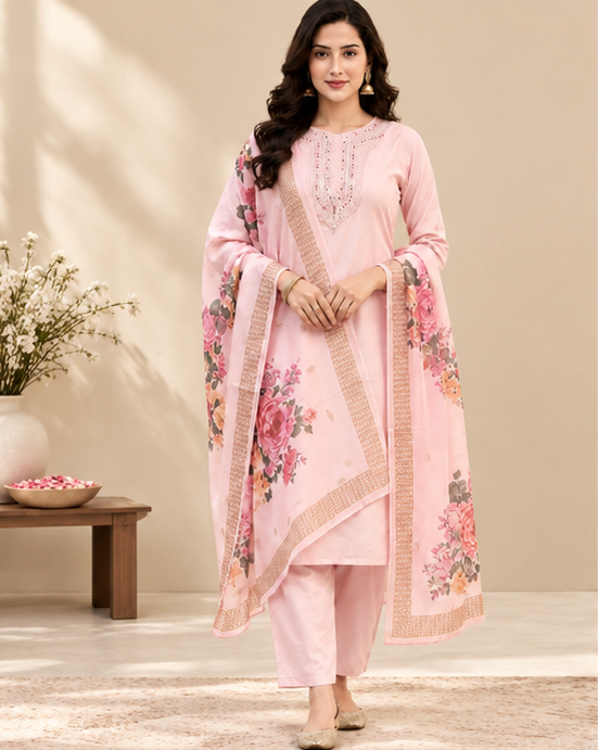 Gulbahar Pink Suit Set