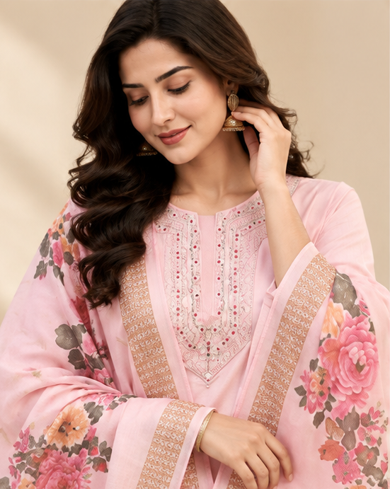 Gulbahar Pink Suit Set